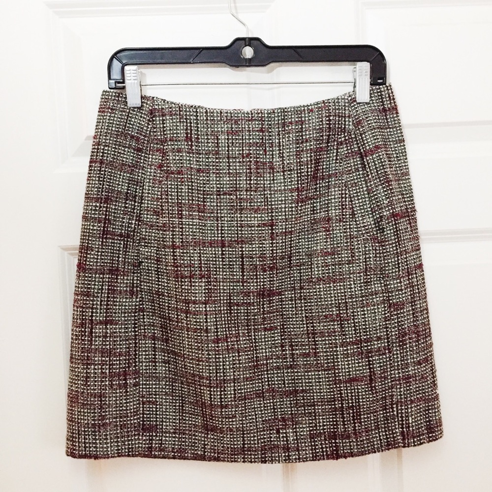 Banana Republic Garnet Tweed Pencil Skirt